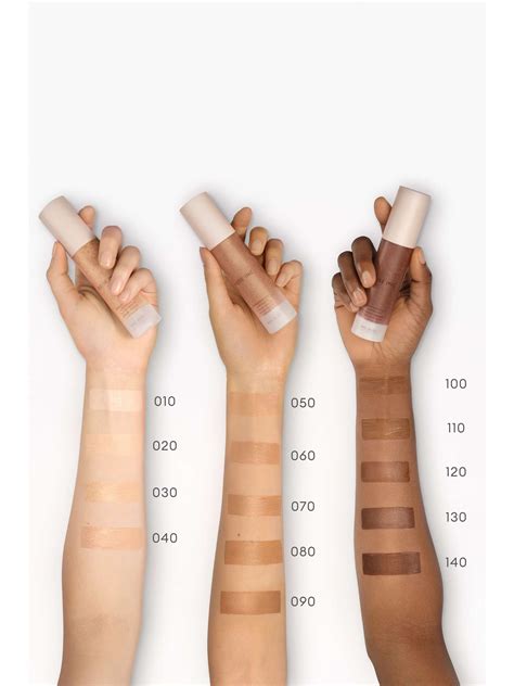 rose inc tinted serum swatches.